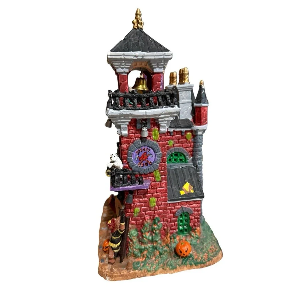 Lemax Spooky Town Fire Department Halloween Village 2011 Retired 15191 READ